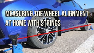 Measuring Toe Wheel Alignment at Home with Strings [upl. by Aifas]