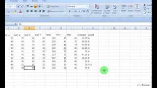 how to create marksheet in ms excel easy way [upl. by Ayhdiv9]