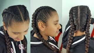 TRENZAS BOXEADORA  BOXER BRAIDS  TRENZAS HOLANDESAS  HOW TO CORNROW  DIANA ROJAS [upl. by Nnalyrehs]