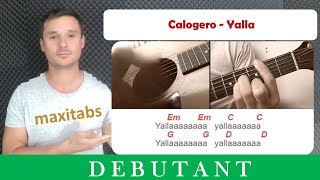 Tuto guitare Calogero  Yalla Accords et Paroles [upl. by Egief]