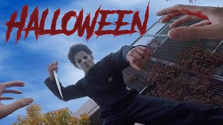 Halloween Michael Myers VS Parkour POV [upl. by Anelleh127]