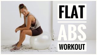 Stability Ball AB WORKOUT  Strong Core  Flat Stomach Exercises [upl. by Garrison]