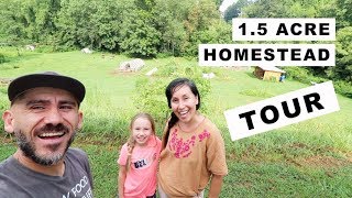 15 Acre Homestead TOUR homesteading family [upl. by Ehcram]