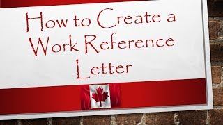 Work Reference Letter Format  Canada Immigration [upl. by Kciwdahc]