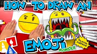 How To Draw An Emoji Monster  Folding Surprise [upl. by Mara125]