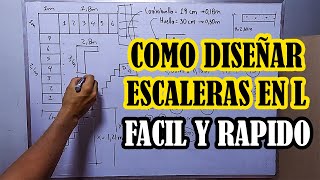 COMO DISEÑAR UNA ESCALERA DE FORMA FÁCIL Y RÁPIDO [upl. by Fanchie324]