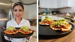 Easy and Delicious CHICKEN TINGA TOSTADAS  Tinga de Pollo [upl. by Urana]