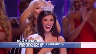 Miss Arkansas Visits Jonesboro Discusses Goals [upl. by Aillij672]