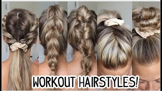 EASY GYMWORKOUT HAIRSTYLES SHORT MEDIUM amp LONG HAIRSTYLES [upl. by Savanna]