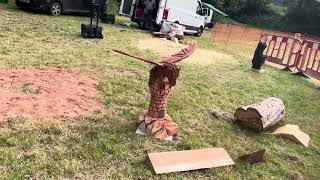 A fabulous range of wooden sculpture at Caerleon festival 2024 [upl. by Etem]