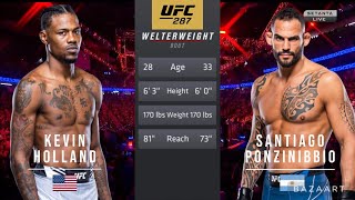 KEVIN HOLLAND VS SANTIAGO PONZINIBBIO FULL FIGHT UFC 287 [upl. by Primaveria461]