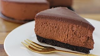 NoBake Chocolate Cheesecake Recipe Without Gelatin [upl. by Ekoorb]