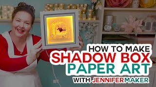 DIY Shadow Box Paper Art with a Free Template to Customize [upl. by Anneirb]