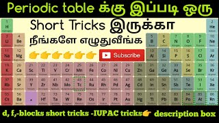 easy tricks to remember periodic table in tamilsimple tricks to remember s block p block elements [upl. by Winther]