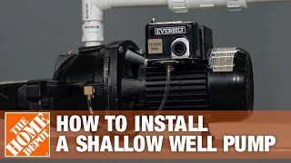 Shallow Well Pump  Everbilt Jet Well Pump Installation  The Home Depot [upl. by Catlin740]