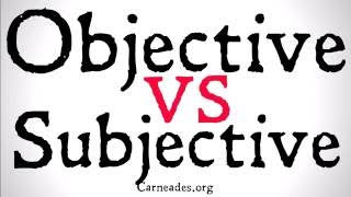 Objective vs Subjective Philosophical Distinction [upl. by Nosittam]