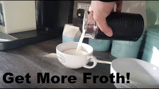 How to Get More Froth from Your Nespresso Coffee Aeroccino  Nespresso tips and help [upl. by Fariss342]