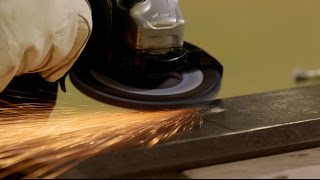 How to grind with a flap disc on an angle grinder [upl. by Aikenahs]