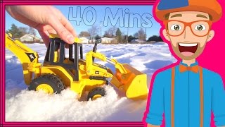 Educational Videos for Toddlers with Blippi  Backhoes and Colors [upl. by Syah782]