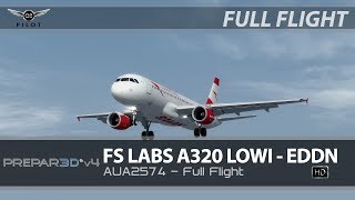 P3D v45  FSLabs Airbus A320  LOWI ✈ EDDN  Full Flight [upl. by Ecilahc]