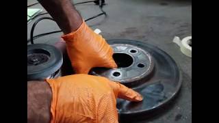 How To Resurface Brake Rotor the Cheap Way with Grit Flap Disc [upl. by Enale838]