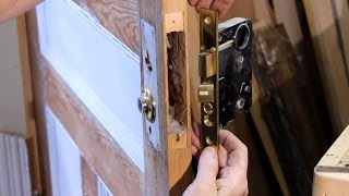 How To Remove a Mortise Cylinder Lock Set From an Entrance Door [upl. by Jabe929]