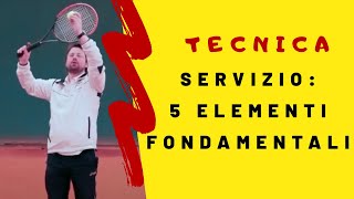 Servizio Tennis i 5 elementi fondamentali [upl. by Fink244]