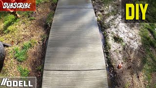 Beginner Concrete Side Walk Slab DIY [upl. by Anilehs]