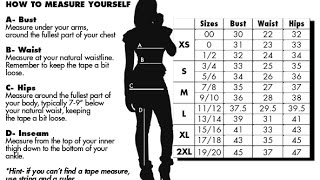 Womens Pants Size Chart [upl. by Bigler249]