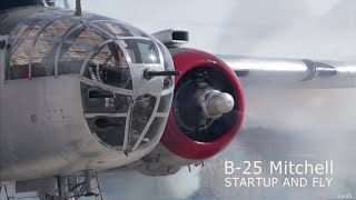 WWII B25 Mitchell Bomber Start and Fly CO 41721 [upl. by Anastassia]