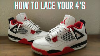 How To Lace Jordan 4s  The BEST Way to Loose Lace [upl. by Ynna960]