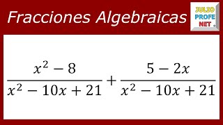 Sumar fracciones algebraicas  Ej 1 [upl. by Gessner]