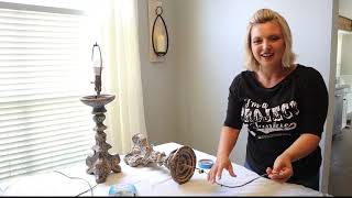 How To Create A Lamp From Candle Stick Holders [upl. by Anthia]