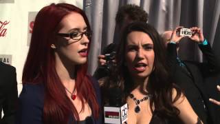 Meg Turney and Trisha Hershberger Red Carpet Interview  Streamy Awards 2013 [upl. by Hobie]