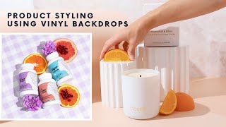 Product Photography Styling Using Vinyl Backdrops 4 Ways To Use Your Backdrops [upl. by Ermina227]