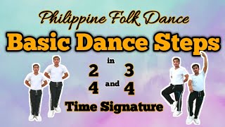 BASIC FOLKDANCE STEPS IN 24 amp 34 TIME SIGNATURE [upl. by Anaila]