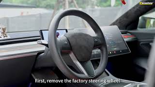 Yoke Steering Wheel for Tesla Model 3Model Y [upl. by Kwei560]