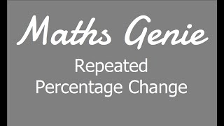 Repeated Percentage Change [upl. by Mellitz774]