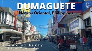 Drive around the City Dumaguete Negros Oriental  4K Virtual Tour June 2021 [upl. by Doownyl37]