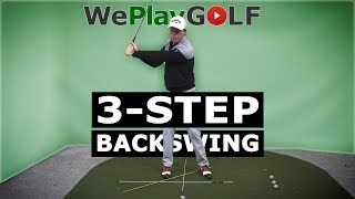 Golf instruction 3step backswing explained  Improve your golf swing [upl. by Nihhi523]