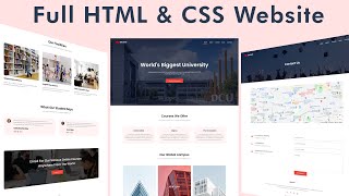 How To Make Website Using HTML amp CSS  Full Responsive Multi Page Website Design Step by Step [upl. by Aivull]