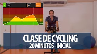 🚲 Entrenamiento BICICLETA estática 20 MIN clase 15  CLASE de CYCLING INICIAL [upl. by Lazar]