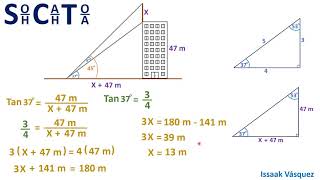 Ángulos verticales ángulo de elevación Ejercicio 1 [upl. by Kimberlyn514]