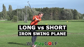 Golf tip Long iron vs short iron SWING PLANE practice [upl. by Amaris]