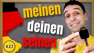 Possessivartikel Akkusativ  meinen deinen seinen  German possessive articles [upl. by Haydon71]