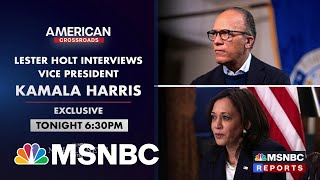 Preview Lester Holts Exclusive Interview With VP Kamala Harris [upl. by Yrrad]