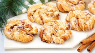 Puff Pastry Cinnamon Rolls  PERFECT for Christmas Breakfast  Brunch [upl. by Ahsrop]