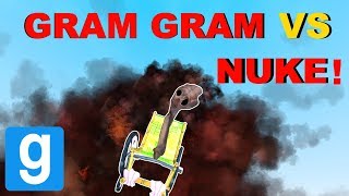 WILL GRAMGRAM SURVIVE THE NUKE  Garrys mod Sandbox [upl. by Zerla]