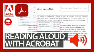 Reading Aloud PDFs  Acrobat DC for Educators [upl. by Ajax]