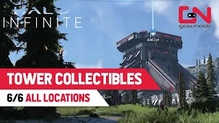 The TOWER ALL COLLECTIBLES Locations Halo Infinite [upl. by Cowen]